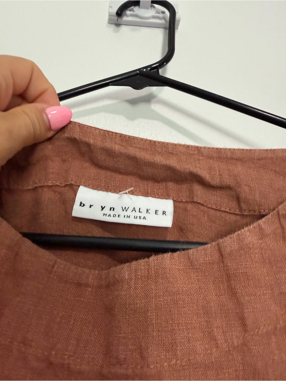 Bryn Walker Burnt Orange 100% Linen Blouse Size M Oversize Look - Picture 2 of 5